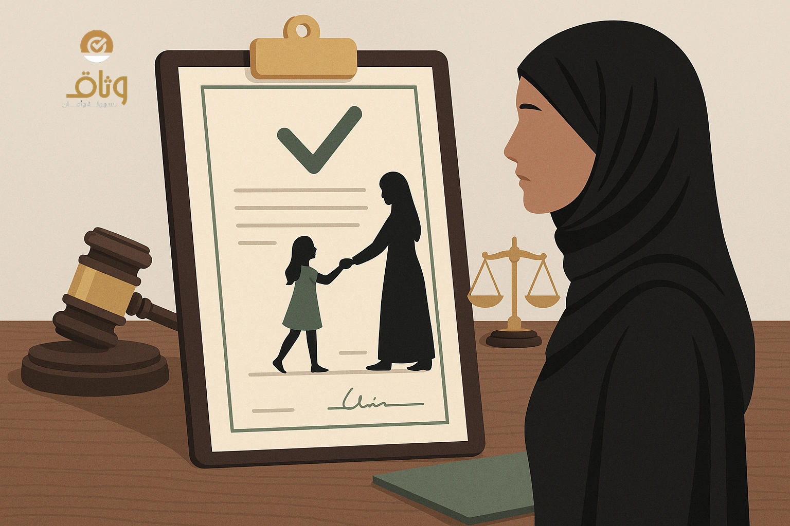 خطوات استخراج صك حضانة للأم في السعودية (دليل عملي عبر ناجز)