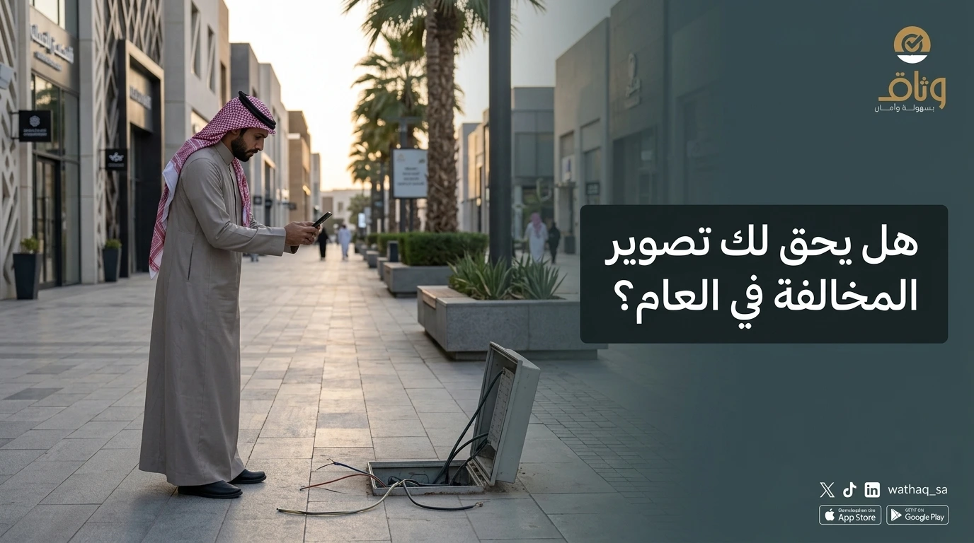 حقك في تصوير مخالفة بلدية في المكان العام وفق النظام السعودي: الضوابط، الإثبات، وتجنب التشهير