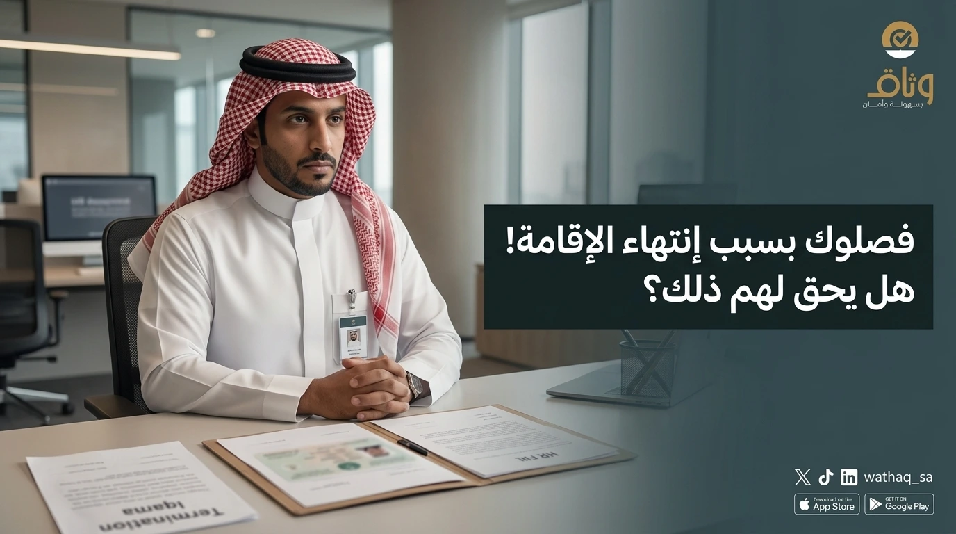 فصلوني بسبب عدم تجديد الإقامة: هل أطالب بتعويض؟ (دراسة قانونية في النظام السعودي)