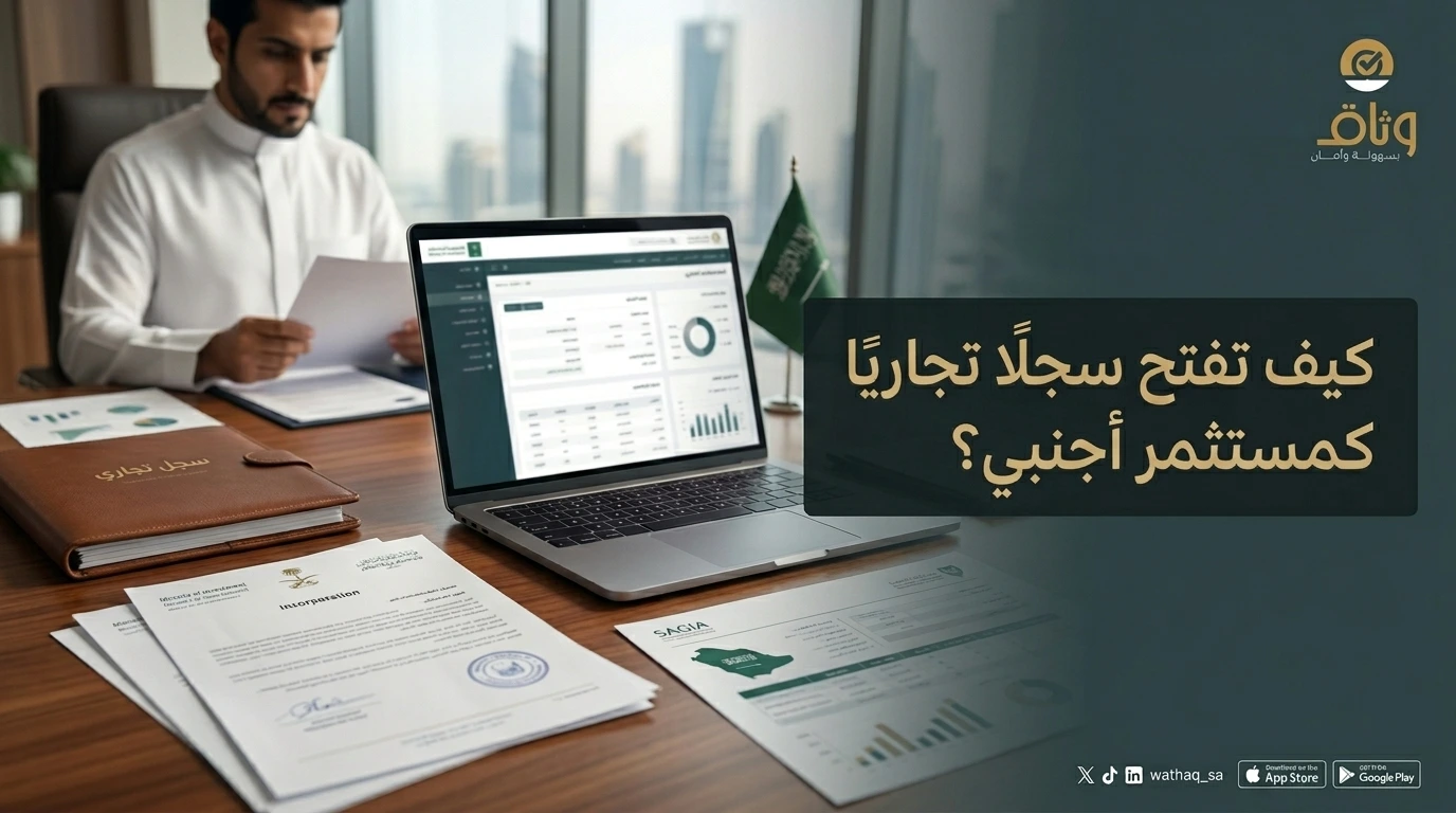 فتح سجل تجاري لمستثمر أجنبي في السعودية بدون شريك: الشروط والخطوات والكيان الأنسب (دليل عملي)